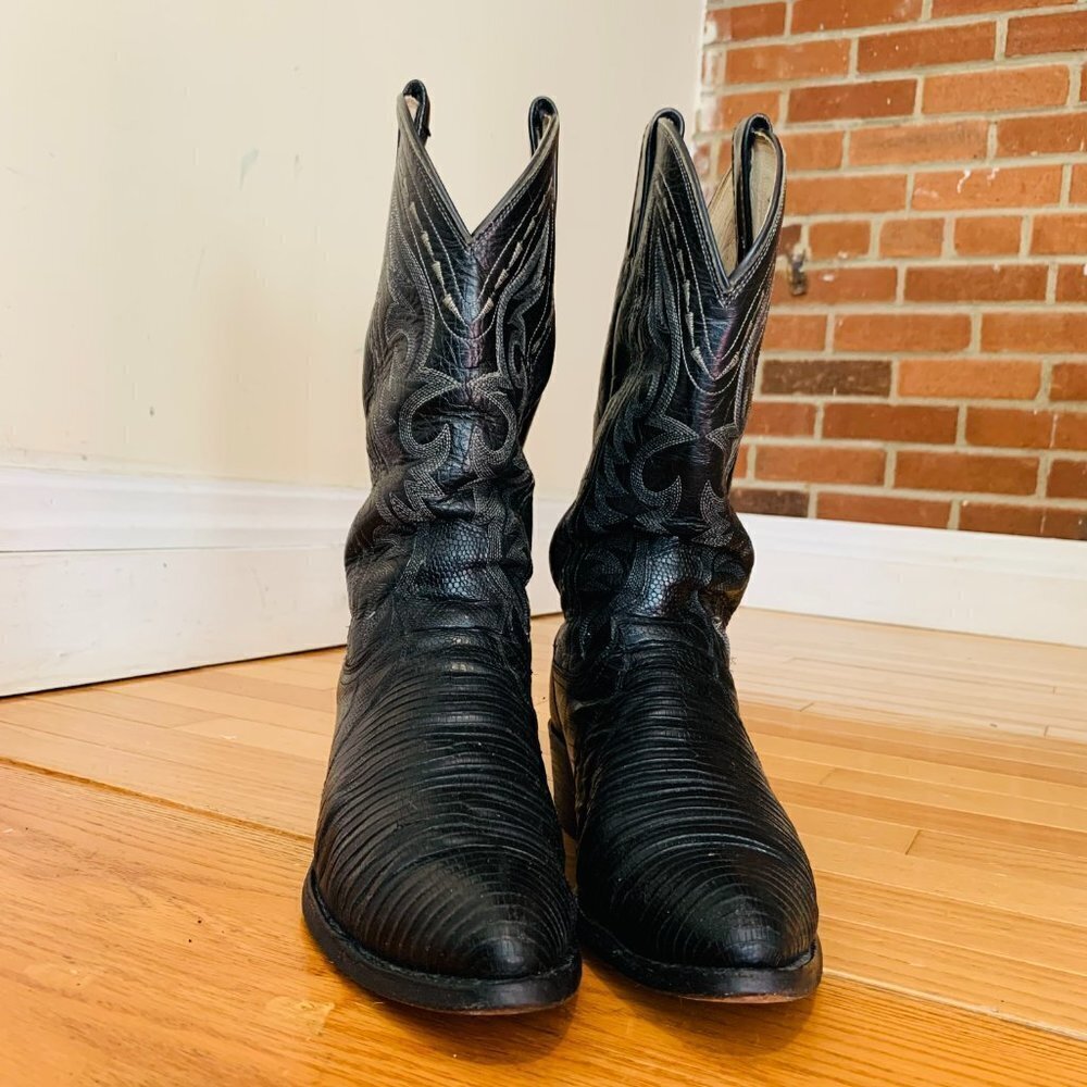 DAN POST Exotic Lizard Western Style Boot - Men's 10 D - Picture 4 of 11